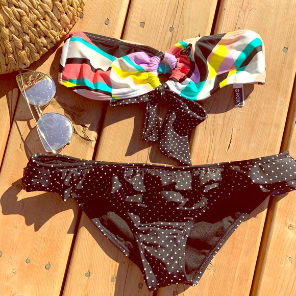 ☀️ roxy bandeau top bikini ☀️ - Picture 1 of 4